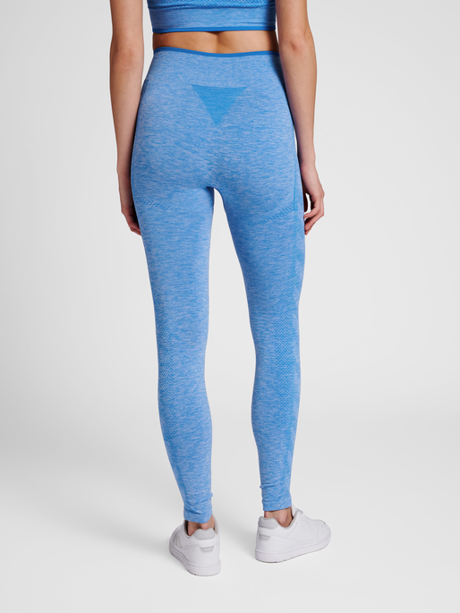 hmlMT UNA SEAMLESS MID WAIST TIGHTS, MARINA MELANGE, model