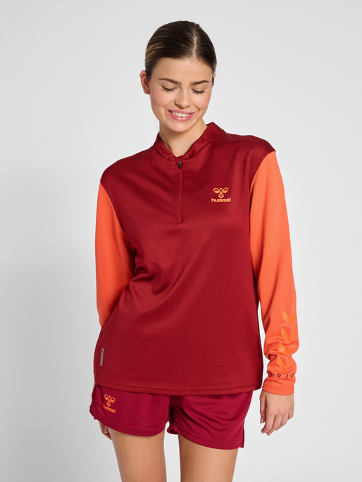 hmlONGRID 1/2 ZIP POLY SWEAT WO, 3135, model