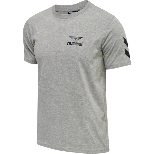 hmlHIVE COTTON TEE, GREY MELANGE, packshot