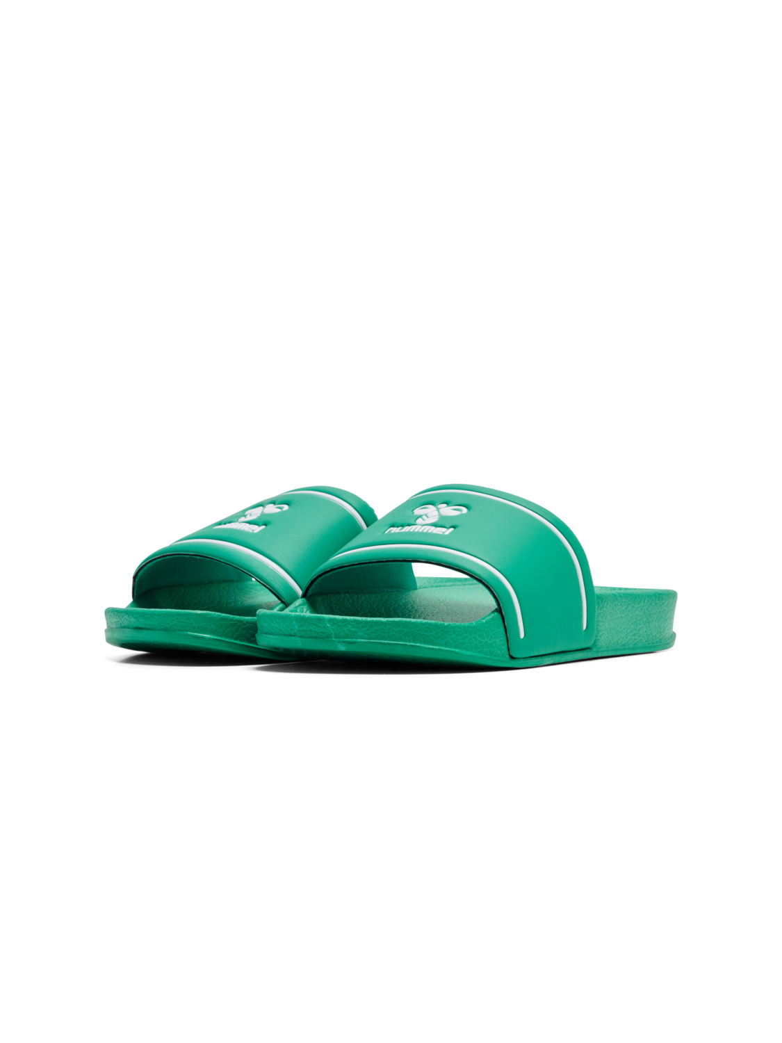 POOL SLIDE JR , GREEN/WHITE, packshot