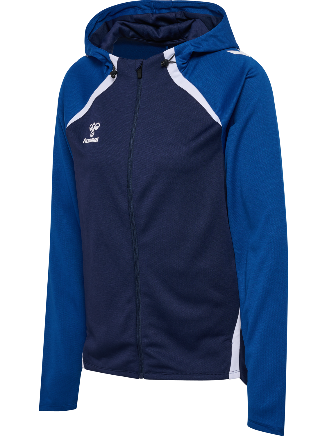 hmlLEAD 2.0 ZIP HOODIE WOMAN, MARINE/TRUE BLUE, packshot