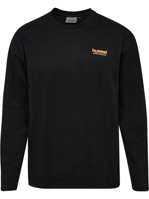 hmlLOOSE T-SHIRT L/S SW, BLACK hmlLOOSE T-SHIRT L/S SW, BLACK, packshot
