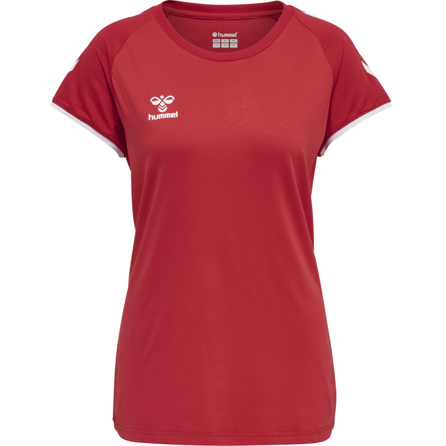 hmlCORE VOLLEY STRETCH TEE WO, TRUE RED, packshot