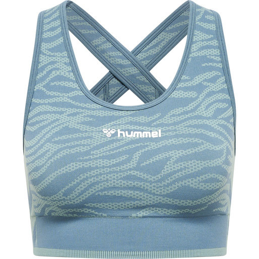 hmlMT SAGA SEAMLESS SPORTS TOP, NORTH ATLANTIC/BLUE SURF MELANGE, packshot