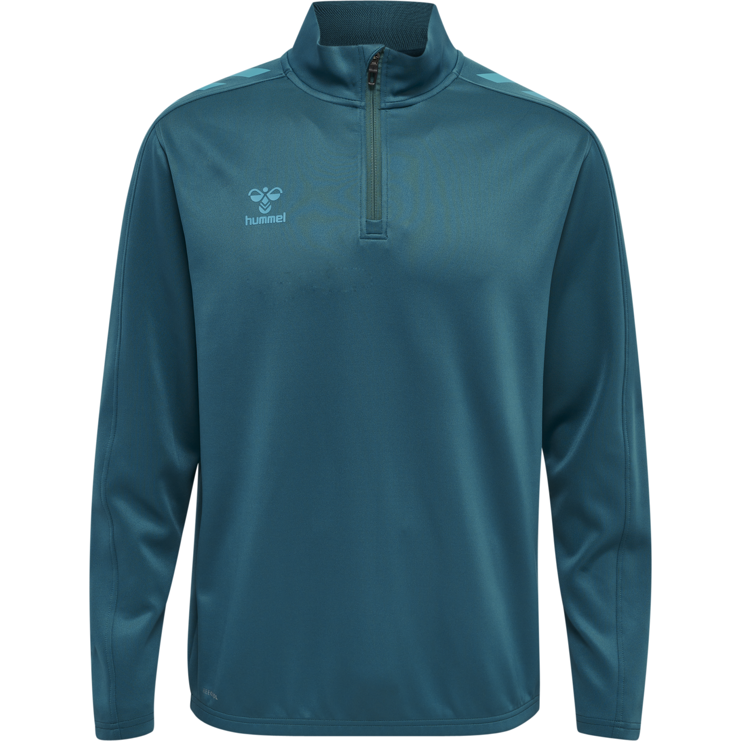 hmlCORE XK HALF ZIP POLY SWEAT, BLUE CORAL, packshot