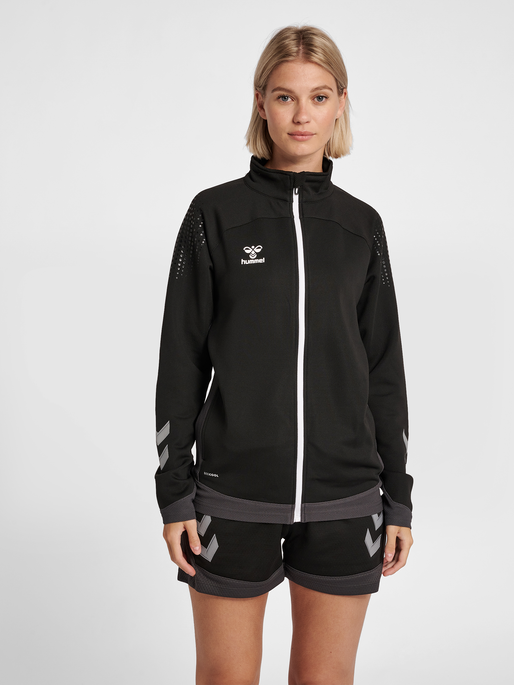 hml LEAD WOMEN POLY ZIP JACKET , BLACK, model