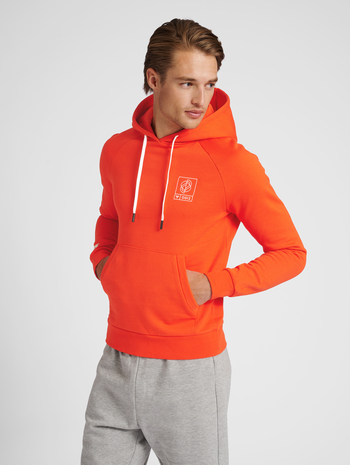 hmlGG12 SWEAT HOODIE WOMAN, CHERRY TOMATO, model