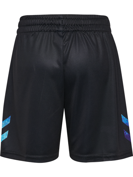 hmlSHIMMER SHORTS, BLACK/DAZZLING BLUE hmlSHIMMER SHORTS, BLACK/DAZZLING BLUE, packshot