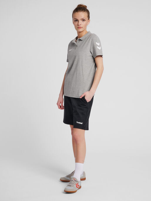 HMLGO COTTON POLO WOMAN, GREY MELANGE, model