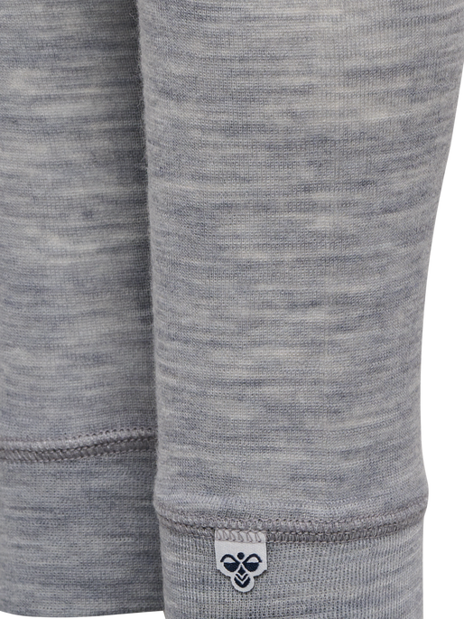 hmlMINI WOOL RIB TIGHTS, GREY MELANGE hmlMINI WOOL RIB TIGHTS, GREY MELANGE, packshot