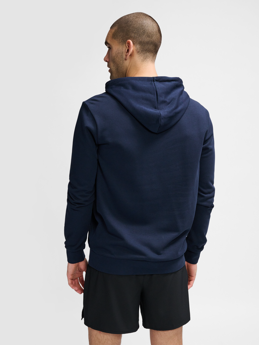 hmlACTIVE CO HOODIE, TOTAL ECLIPSE, model