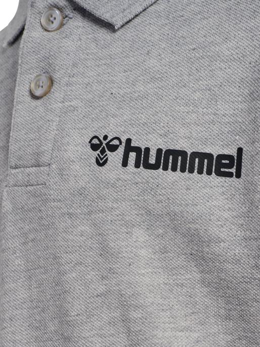 hmlMOVER COTTON POLO KIDS, GREY MELANGE, packshot