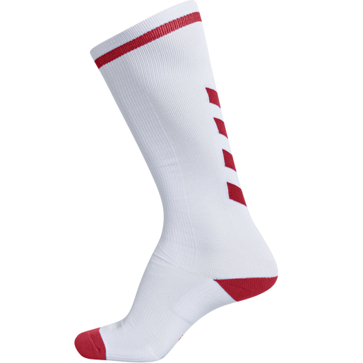 ELITE INDOOR SOCK HIGH, WHITE/TRUE RED, packshot