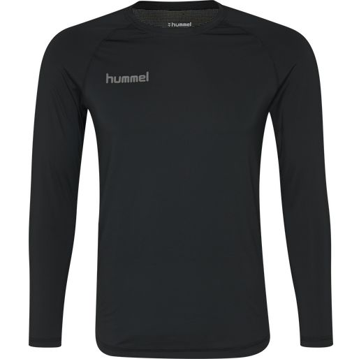 HUMMEL FIRST PERFORMANCE KIDS JERSEY L/S, BLACK, packshot