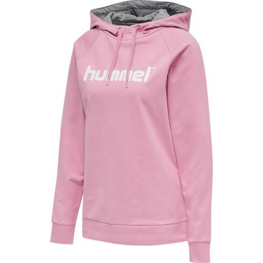 HMLGO COTTON LOGO HOODIE WOMAN, COTTON CANDY, packshot