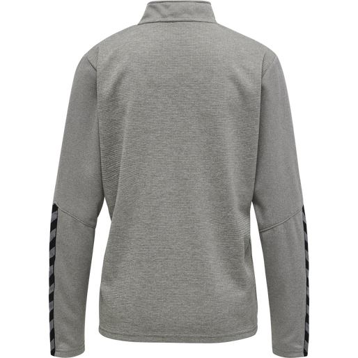 hmlAUTHENTIC HALF ZIP SWEATSHIRT WOMAN, GREY MELANGE, packshot