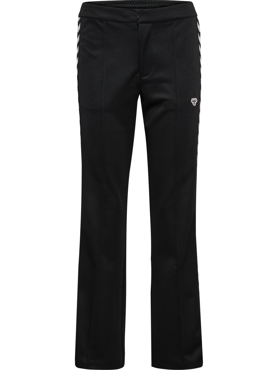 Flared Stretch Logotape Pants, BLACK, packshot