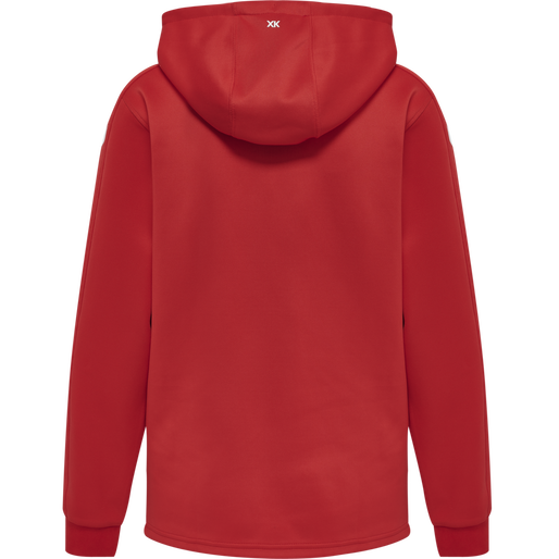 hmlCORE XK POLY ZIP HOOD SWEAT WOMA, TRUE RED, packshot
