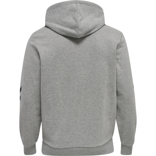 hmlLGC GRAHAM HOODIE, GREY MELANGE, packshot