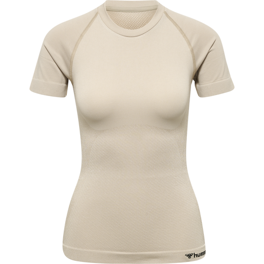 hmlCLEA SEAMLESS TIGHT T-SHIRT, CHATEAU GRAY, packshot