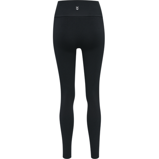 hmlMT FLOW SEAMLESS HW TIGHTS, BLACK hmlMT FLOW SEAMLESS HW TIGHTS, BLACK, packshot