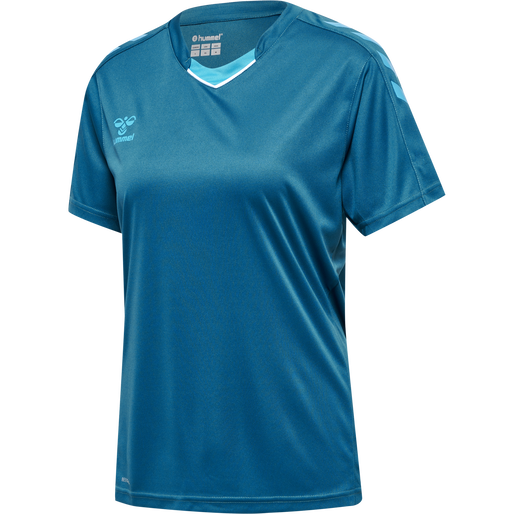 hmlCORE XK POLY JERSEY S/S WOMAN, BLUE CORAL, packshot