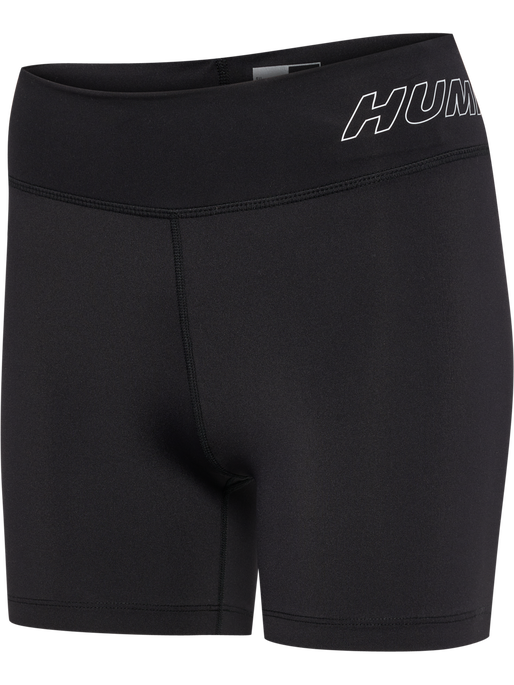hmlTE FUNDAMENTAL MW TIGHT SHORTS, BLACK/WHITE hmlTE FUNDAMENTAL MW TIGHT SHORTS, BLACK/WHITE, packshot