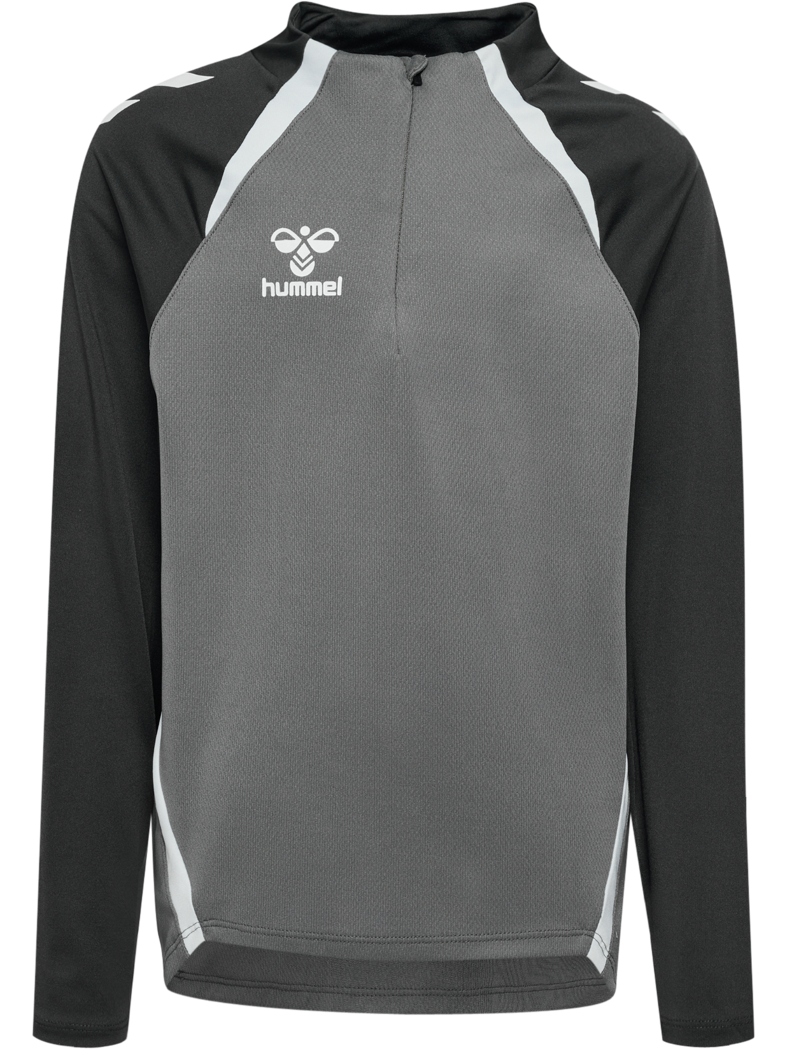 hmlLEAD 2.0 HALF ZIP KIDS, STEEL GRAY/ASPHALT, packshot