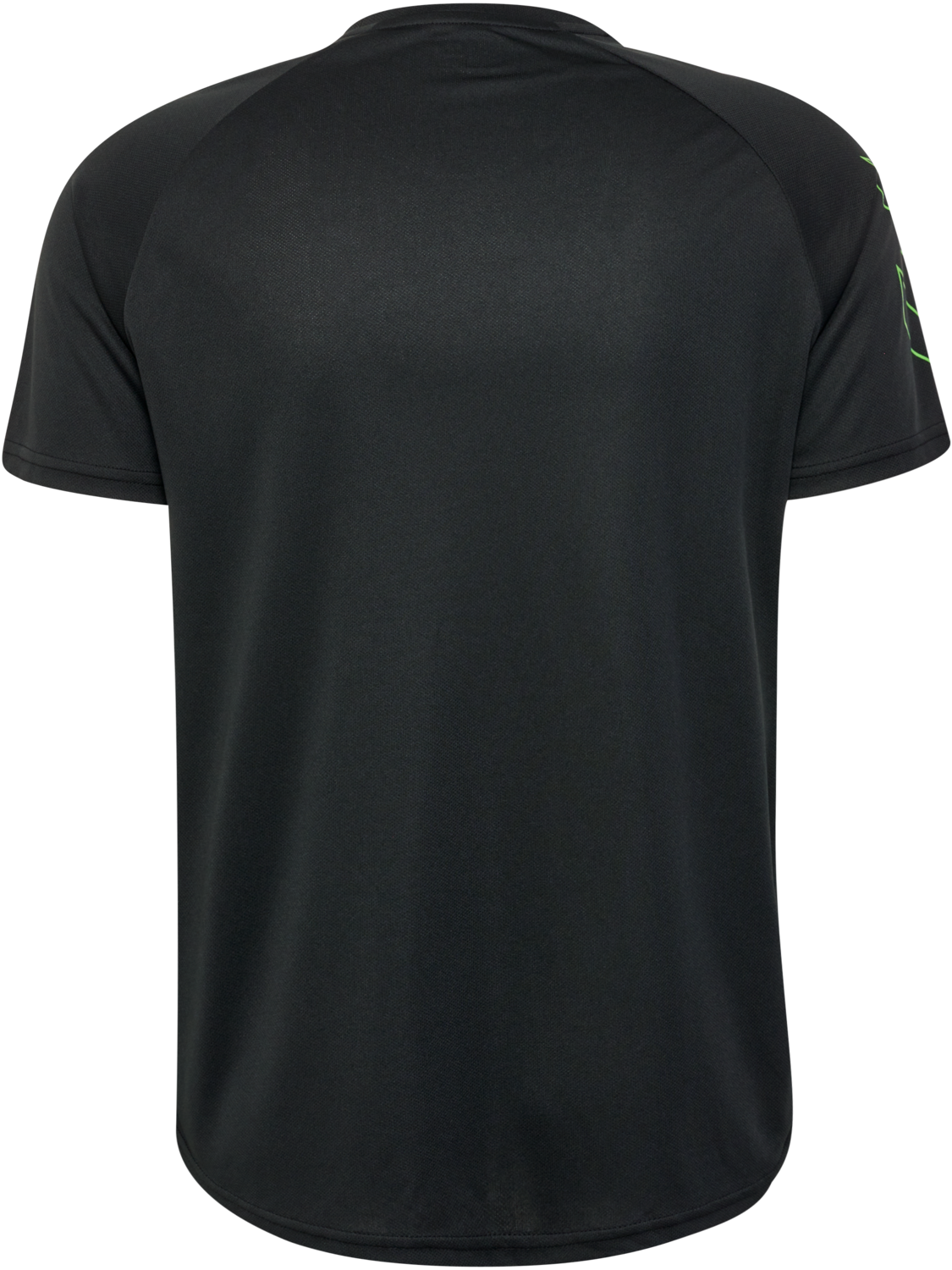hmlTE TOPAZ T-SHIRT, BLACK/POISON GREEN, packshot