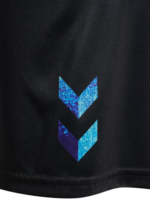 hmlSHIMMER SHORTS, BLACK/DAZZLING BLUE hmlSHIMMER SHORTS, BLACK/DAZZLING BLUE, packshot