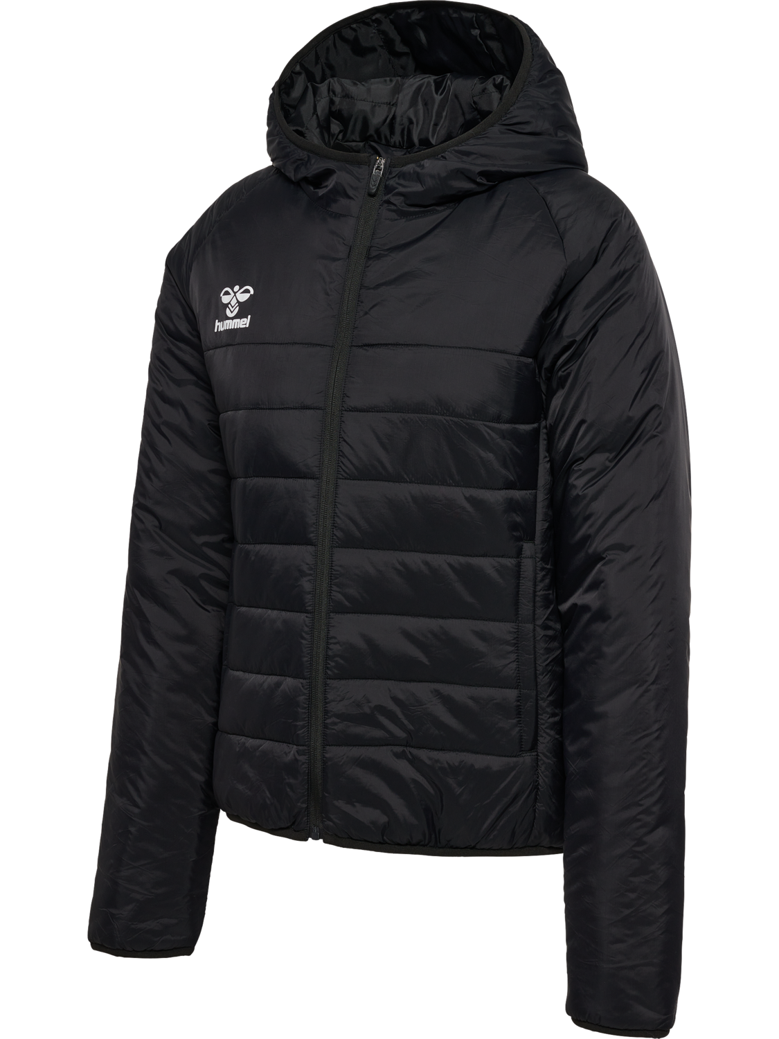 hmlGO QUILTED HOOD JACKET WOMAN, BLACK, packshot