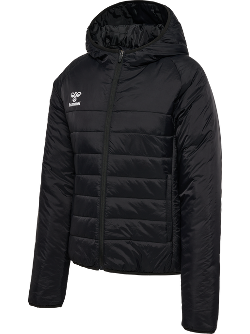 hmlGO QUILTED HOOD JACKET WOMAN, BLACK, packshot