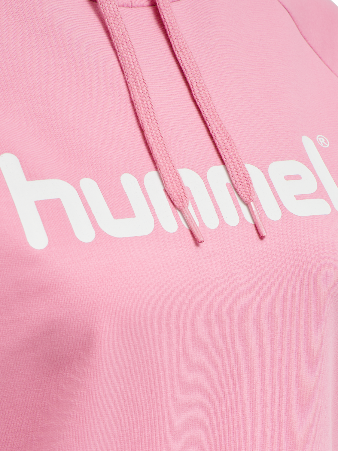 HUMMEL GO COTTON LOGO HOODIE WOMAN, COTTON CANDY, packshot