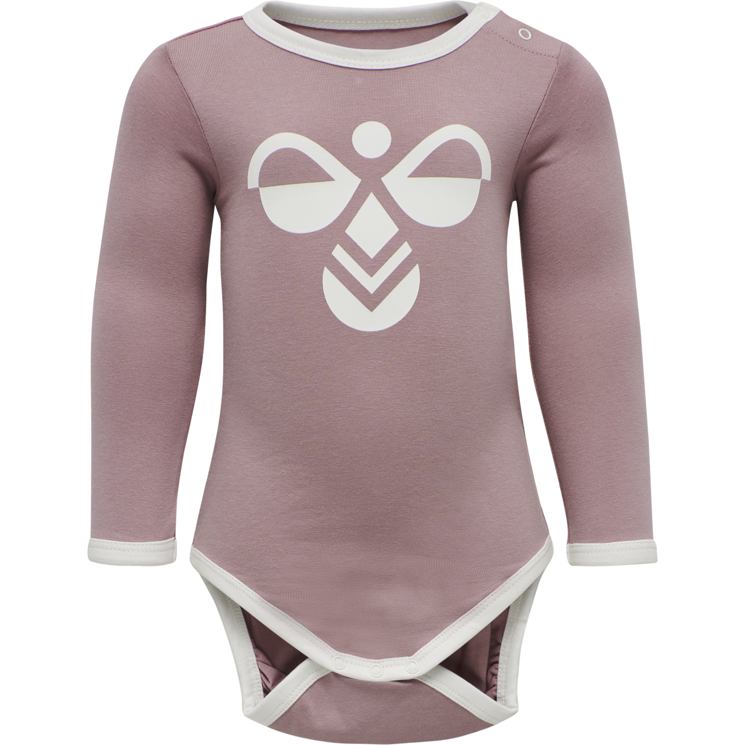 hmlFLIPPER BODY L/S 2-PACK, GREY MELANGE/WOODROSE, packshot