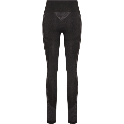 hmlMT ENERGY SEAMLESS HW TIGHTS, BLACK/ASPHALT MELANGE, packshot