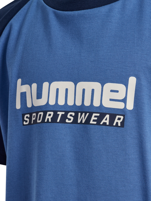 hmlJR LOGO T-SHIRT S/S, DUTCH BLUE hmlJR LOGO T-SHIRT S/S, DUTCH BLUE, packshot
