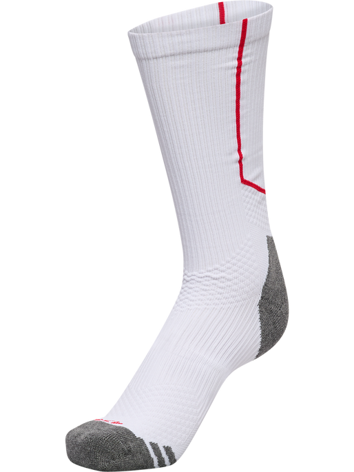 hmlPRO TRAINING SOCKS LOW, WHITE/TRUE RED, packshot