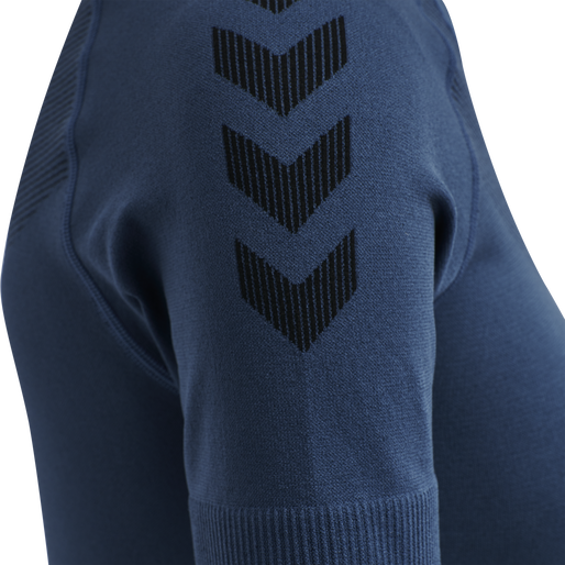 HUMMEL FIRST SEAMLESS JERSEY S/S W, DARK DENIM HUMMEL FIRST SEAMLESS JERSEY S/S W, DARK DENIM, packshot