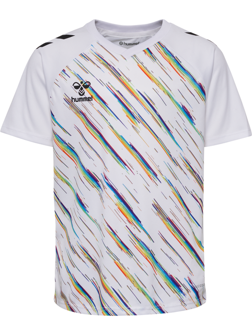 hmlMATCH TRIUMPH JERSEY S/S KIDS, WHITE/MULTICOLOR hmlMATCH TRIUMPH JERSEY S/S KIDS, WHITE/MULTICOLOR, packshot