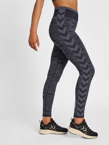hmlMT SAGA SEAMLESS MW TIGHTS, BLACK, model