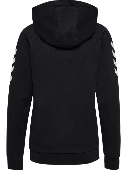 HUMMEL GO COTTON ZIP HOODIE WOMAN, BLACK, packshot