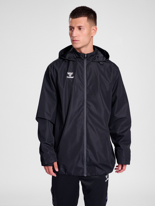 hmlESSENTIAL AW JACKET, BLACK, model