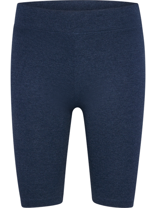 hmlPULSE LOGO MW SHORT TIGHTS, DRESS BLUE MELANGE hmlPULSE LOGO MW SHORT TIGHTS, DRESS BLUE MELANGE, packshot
