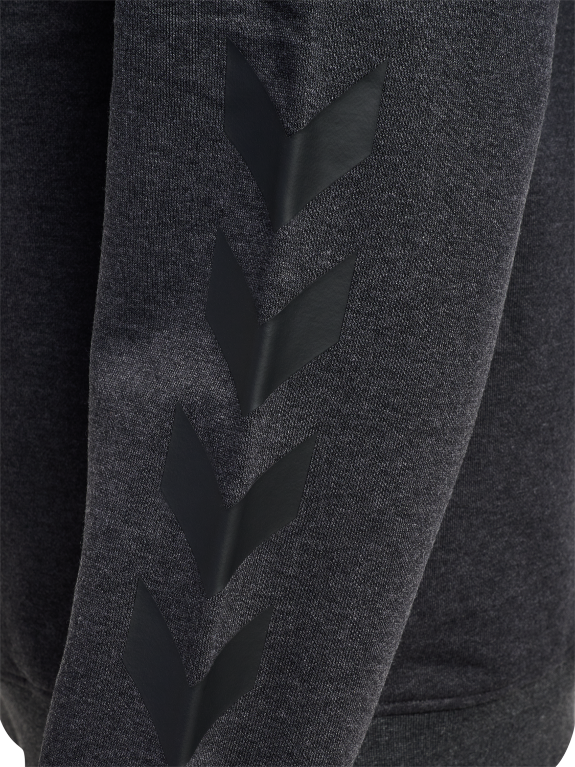 hmlCHEVRON ATHLETIC SWEATSHIRT, DARK GREY MELANGE, packshot