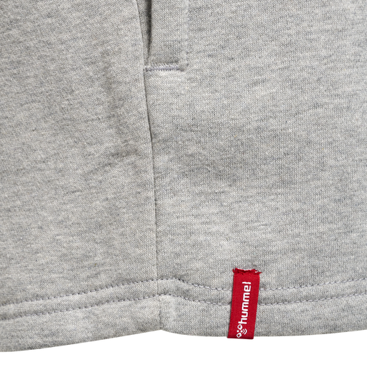 hmlRED BASIC SWEAT SHORTS KIDS, GREY MELANGE, packshot