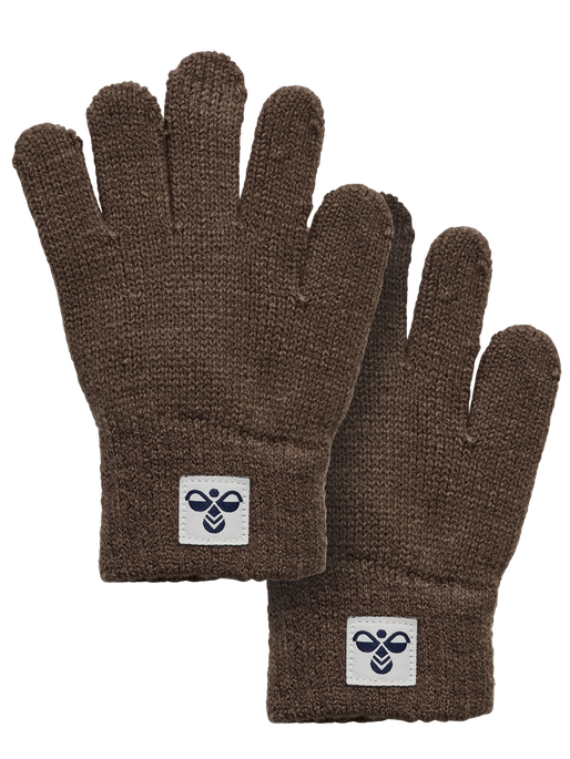 hmlJR KNIT GLOVES 2-PACK, PEPPERCORN, packshot
