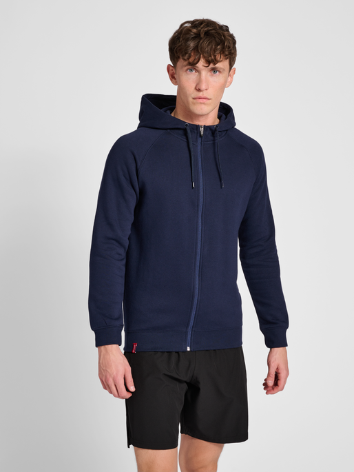 hmlRED HEAVY ZIP HOODIE, MARINE, model