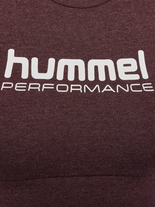 hmlPULSE LOGO LIGHT SUPPORT BRA, FUDGE MELANGE hmlPULSE LOGO LIGHT SUPPORT BRA, FUDGE MELANGE, packshot