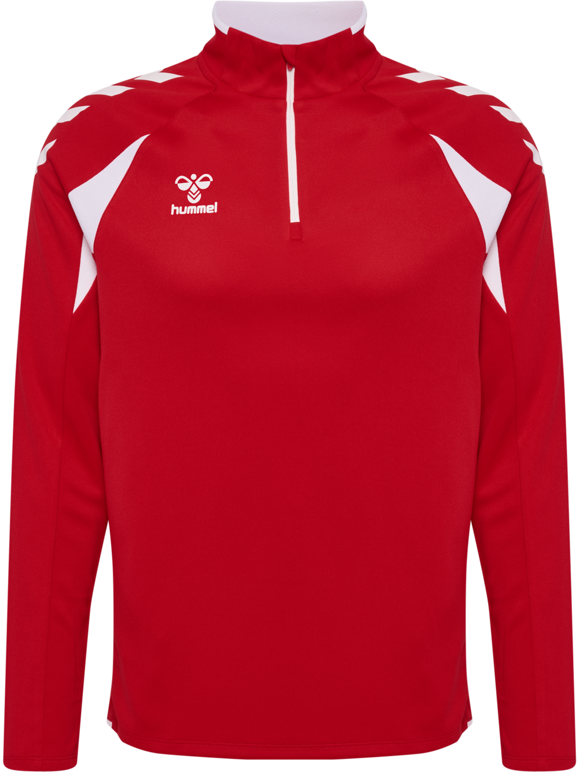 hmlCORE 2.0 HALF ZIP, TRUE RED/WHITE, packshot
