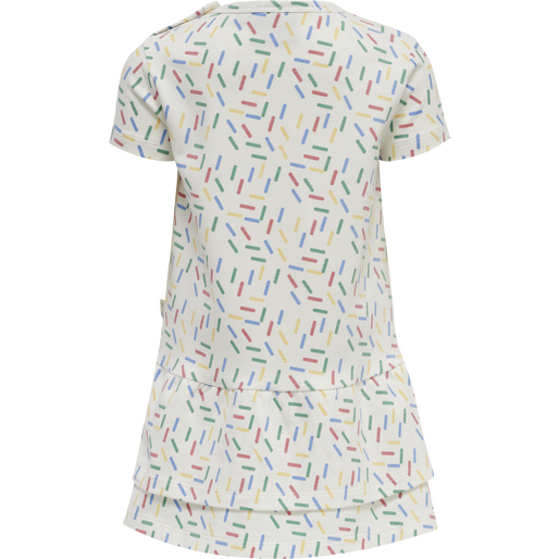 hmlAURORA DRESS S/S, MARSHMALLOW, packshot